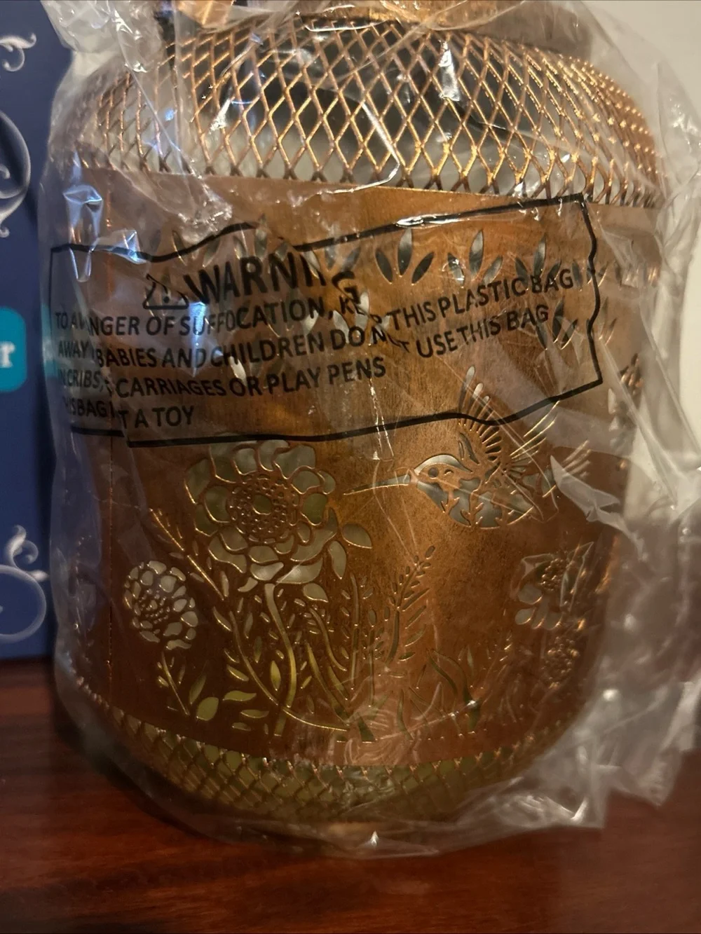 Outdoor Solar Lantern Hummingbird Garden Decor Copper Tone Waterproof NEW